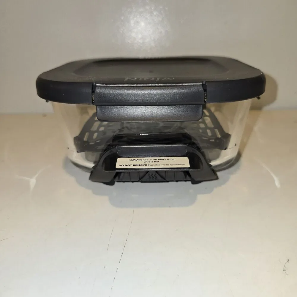 Ninja FN101GY Crispi Small 6 Cup Glass Container Dish and Crisper Plate With Lid